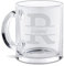 PR Print Royal Personalisierte Glastasse graviert mit Ihrem Anfangsbuchstaben R und Namen - Namenstasse graviert, Geschenkidee, Geburtstagsgeschenk | Lasergravur, Runde Schrift, 300ml