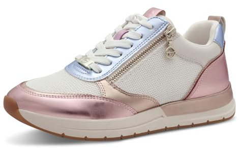 Tamaris Damen Klassische Ballerinas, Frauen Flats,Comfort Lining,TOUCHit-Fußbett,Slip-ons,klassisch elegant,Ballerinen,Rose METALLIC,36 EU