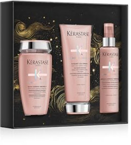 Kérastase Chroma Absolu Fondant Geschenkset, Für coloriertes Haar, Enthält: Bain Chroma Respect 250 ml, Fondant Cicachrome 200 ml, Sérum Chroma Protect 150 ml