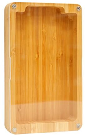 NOLOWY Wood & Acrylic Magnetic Case Enclosure for Analogue Pocket Handheld Gaming Console Device Storage Box Easy Installation