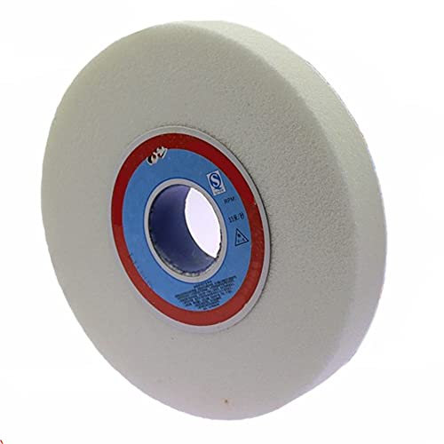 SZTVECFW Mola da banco in Ceramica Disco abrasivo in corindone Bianco for Metallo Diametro Esterno: 200 mm, Diametro Foro: 32 mm, Spessore: 25 mm 1 Pezzo(80 Grit)
