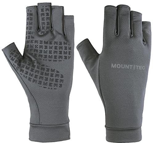 MOUNT TEC Unisex Summer Outdoor UV Protective Fingerless Gloves Men’s Women’s UPF50+ Sunscreen Driving Hiking Golfing Fishing (Charcoal,XL)