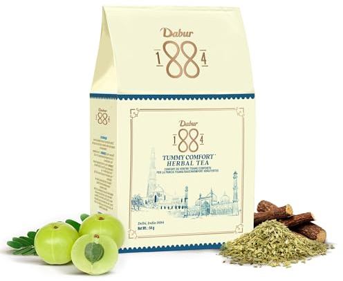 Dabur 1884 Herbals Tummy Comfort Tea | 54g |20 Wellness Tea Bags | 100% Natural Ingredients | Relieves Bloating, Improves Digestion