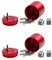 BestSaller SUPER SIX Würfelspiel Aluminum, Farbe:rot (2 Stück)