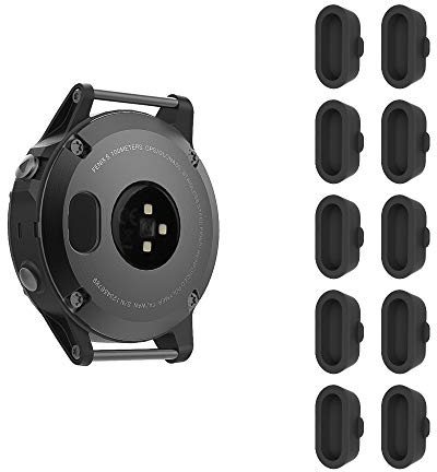 Fintie Staubschutz Stöpsel kompatibel mit Garmin Vivoactive 6/5/4/4s/3, Fenix 8/7/6, Forerunner 970/570, Venu 4/3/3s/2/X1,Epix 2 Pro,Instinct 3/2, [10 Stück] Silikon Staubschutzkappe für Ladeanschluss