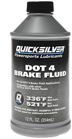 Quicksilver DOT 4 Brake Fluid for Marine, Automotive and Powersports Brake Systems, 12oz