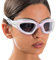 AqtivAqua DX Lunettes de Natation Lunettes Piscine Enfants Adultes Femme Homme (Rose&Blanc, Teinte)