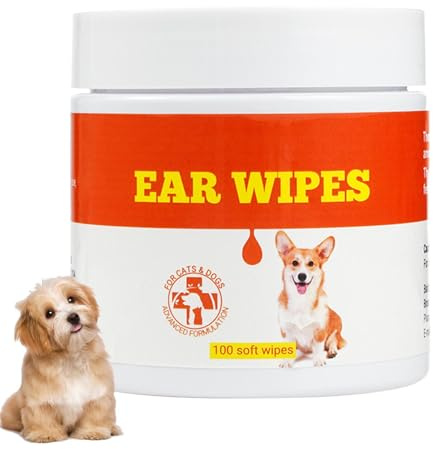 Lot de 100 lingettes Anti-Taches pour Chiens et Chats - Les tampons de Lavage pour Les Yeux de Voyage empêchent Les Taches de Larme et retiennent Cenrf
