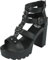 Rock Rebel by EMP Damen Schwarze High Heels mit Nieten und Ringen EU40