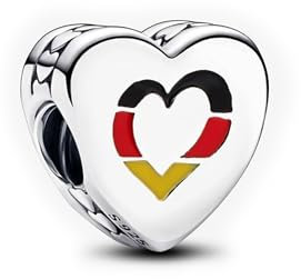 PANDORA Moments Charm deutsche Flagge aus Sterling Silber, Kompatibel Moments Armbändern, 792015C00_E059