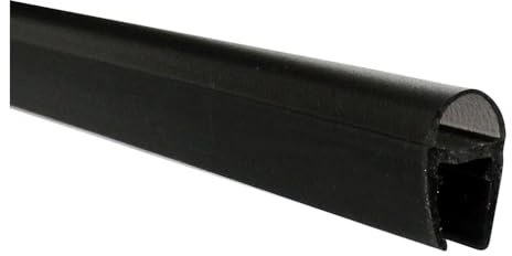 AERREGI GUARNIZIONE PER VETRO E PER BOX DOCCIA 220cm A PALLONCINO PER VETRO 10 mm GUARNIZIONE NERO
