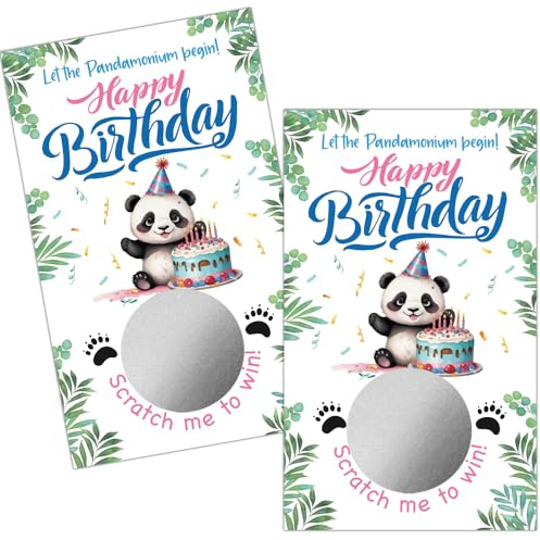 Haizct 50 Pack Happy Birthday Theme Scratch Off, Sloth Scratch Card for 18th Party Lottery Group Activity, 18th Birthday Gifts for Sloth Lover, Party Raffle Tickets, Baby Shower