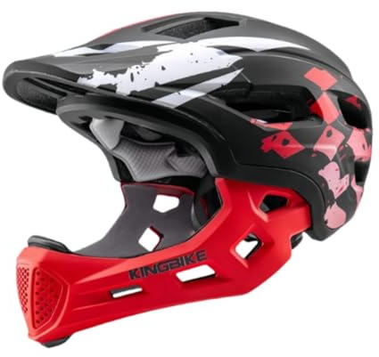 Harilla Casque de Vélo pour Enfants, Casque de Cyclisme pour Skateboard, Accessoires Cyclisme pour Enfants, Casque Intégral Réglable Antichoc pour Skateboard, Vélo, Roller, Rouge