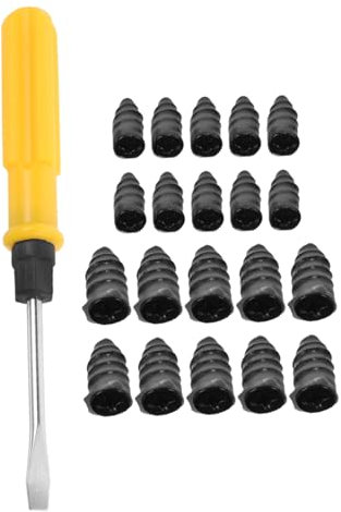 Alipis Kit Riparazione Pneumatici Tubeless Nero Chiodi Grandi e Piccoli in Gomma, Versatile per Veicoli a Due Ruote e Biciclette Elettriche, Set Completo per Riparazione Gomme