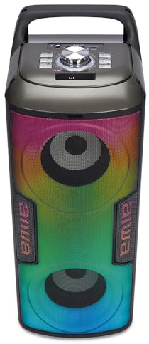 KBTUS-100 Doble Altavoz DE 4 para Fiestas con Hyperbass, PORTÁTIL, E ILUMINACIÓN RGB