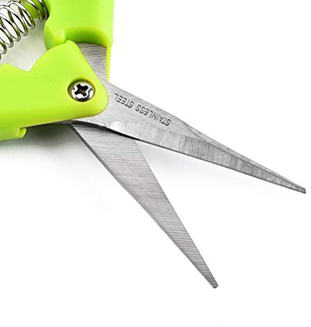 TOPINCN Ciseaux de Jardin à Ressort, Outil d'élagage en Acier Inoxydable à Poignée Antidérapante pour une Précise des Herbes et des Fleurs (GREEN)