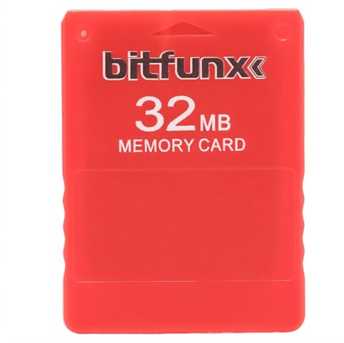 FMCB-Speicherkarte McBoot 32 MB V1.966 für Playstation2-Spielekonsole, Hochgeschwindigkeits-Gaming-Externe Datenspeicherkarte für -Standard- und Slim-Line-Version (Rot)