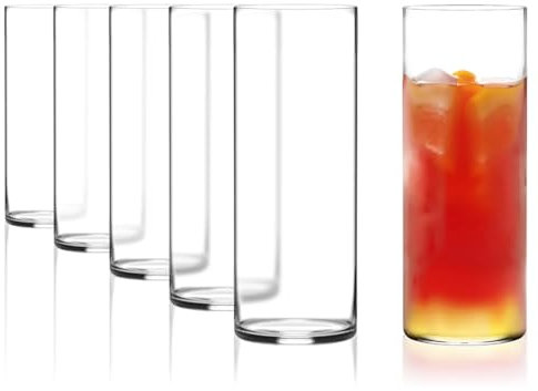 Stölzle Lausitz Longdrinkgläser Kyoto Bar 6er-Set 465 ml – Elegante Trinkgläser für Longdrinks, Cocktails, Wasser & Säfte – Elegante Wassergläser aus Kristallglas – Spülmaschinengeeignet & stoßfest