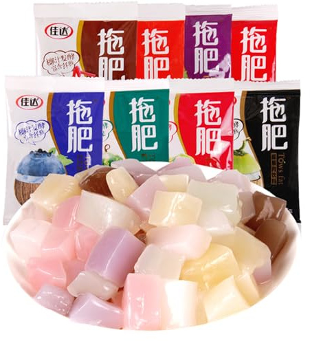 BaiLiSnacky Natural Jelly Crystals, 20 pack,Coconut， Various flavors,Low Sugar, Plant-Based, Jelly Powders, Vegan Jelly Powder, Vegetarian Jello, Sweets, Vegan Sweets (Coconut flavor,10 packs)