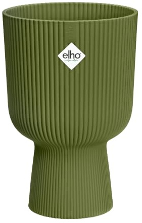 Elho Vibes Fold Coupe 30cm Maceta - Verde Helecho | Ø 29.5 x Al. 44.7 cm | Apta para interiores | Plástico 100 % reciclado