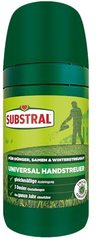 Substral Universal Hand Spreader 1 Piece - Spreader for Lawn Fertiliser, Lawn Seeds and Winter Litter, Even Application and Easy Dosage