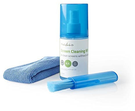 Bildschirmreiniger - Spray - 200 ml - Fernsehbildschirm/Notebook/Smartphone/Tablet - Wiper enthalten