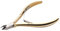 Wohlstand Pinzas de la Cutícula, Acero Carbono Pinza, Para Cuticulas Individual Resorte,Punta de 6mm,oro