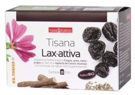 Dr. Theiss Tisana Lax-Attiva 20 Filtri - Integratore Alimentare Pancia Piatta, Gonfiore Addominale e Sollievo allo Stomaco, con Frangula, Senna, Malva e Prugna