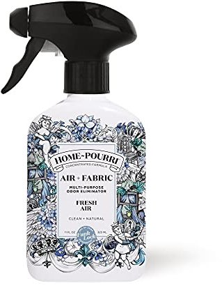 Home-Pourri Air + Fabric Multi-Purpose Odor Freshener Spray, 11 Fl Oz, Up to 570 Uses, Fresh Air Scent, Room Deodorizer with Essential Oils, for Carpets, Couches, Bedding & Curtains