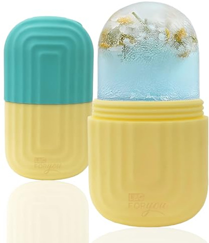 LAC FOR YOU Ice Roller for Face and Eyes - Facial Ice Roller, Cooling Face Tool to De-Puff, Soothe & Tighten, Reusable Silicone Skincare Tool