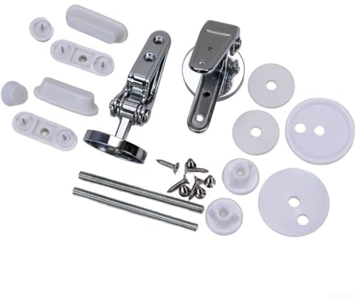 Duckbill WC Seat Hinge Set, Replacement Toilet Seat Mounting Hardware Brackets For Bathroom Lavatory Seat Replacement