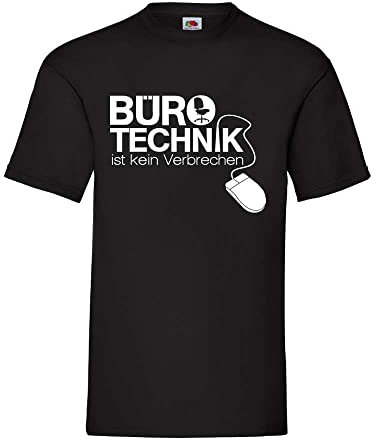 Bürotechnik ist kein Verbrechen Männer T-Shirt Schwarz M