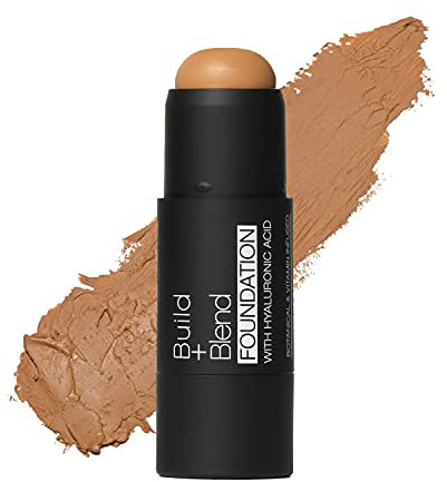 Palladio BUILD + BLEND Foundation Stick, Kontur-Stick für das Gesicht, professionelles Make-up für den perfekten Look, 0,25 Unzen, Warm Caramel