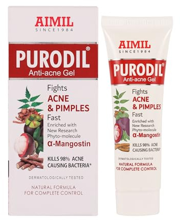 AIMIL Purodil Organic Anti Acne Cream Gel & Pimple Face Gel with Neem, Tulsi & Aloe Vera ,(20 x 2) = 40 gm