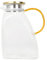 Jarra de Agua 1.8 L, Jarra de Vidrio de Borosilicato Alto con Tapa de Acero Inoxidable,Jarra cristal para agua,Jarra agua Frigorifico para Bebidas Frías o Calientes