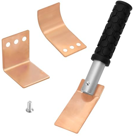 Zhitaoxun Copper Welding Spoon Welders Helper,3 pcs Copper Paddle Backer,Copper Plate Welding Tools,Flat/Curved/Angle Copper Welding Backer,Welding Accessories