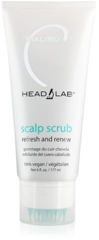Malibu C Head Lab Scalp Scrub - Gentle Scalp Exfoliator Enriched with Activated Charcoal and Jojoba Esters - Clean, Vegan Hair Care (6 oz)