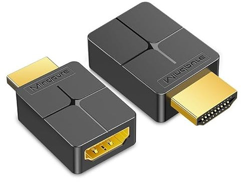 HOOLRZI 2 adaptadores macho a hembra compatibles con 4K y 3D para mejorar la visualización en televisores y monitores, juegos suaves