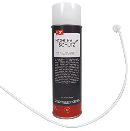 SDV Chemie Hohlraumschutz transparent 6X 500ml + 60cm Sonde Hohlraum Spray Versiegelung Hohlraumwachs Rostschutz