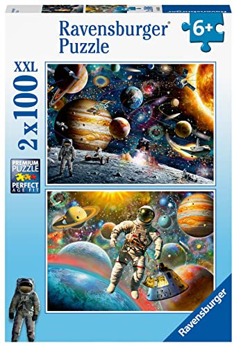 Ravensburger Puzzle 80562 - Weltraum - 2X 100 Teile Puzzle für Kinder ab 6 Jahren