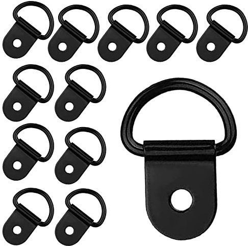 ZoeTekway 12 Pezzi Anello di Montaggio a D Occhiello di Ancoraggio, Misura Universale 36 x 25 mm, Occhielli di Ancoraggio Anello di Montaggio, Supporto a Forma di D, Auto, Camion