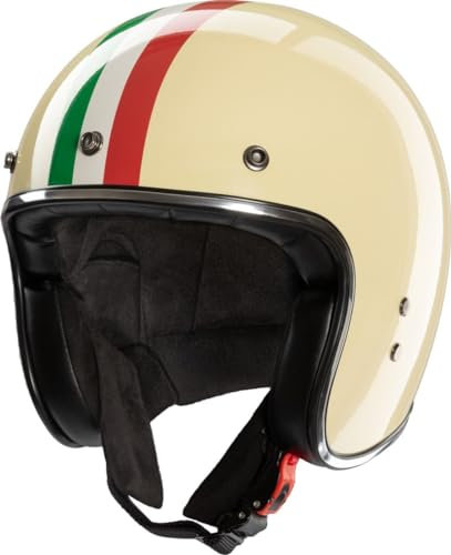 Redbike Jethelm RB-802 Italia Elfenbein Fiberglas ECE 22.06 inklusive Helmschirm, L 59/60