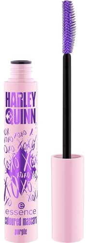 essence Harley Quinn coloured mascara, Nr. 01, Violett, definierend, Färbeeffekt, verlängernd, farbintensiv, vegan, ohne Mikroplastikpartikel, Nanopartikel frei, ohne Parfüm, 1er Pack (12ml)