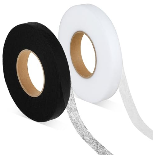 Mabor 2 Rolls Wonder Web Hemming Tape, 140 Yards Iron On Hemming Tape for Curtains, Pants, Clothes, Keep Its Beauty, No Sew Hem Tape Iron On For Trousers, Fusing Hemming Strip