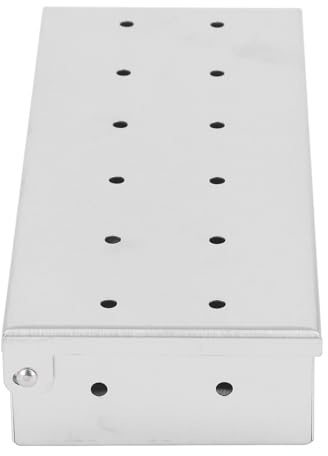Caja para Ahumador de Astillas de, Caja de Humo para Barbacoa con Tapa de Ventilación Manual Gruesa para Acampar