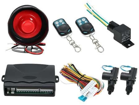 Car Alarm System with Remote Central Locking, Shock Sensor & Immobilizer