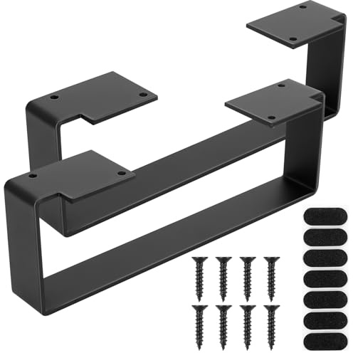 BJBJJIU 2 Pcs Table Legs, Modern Metal Heavy Duty Furniture Legs, Industrial Furniture Feet for DIY Coffee Table Breakfast Bar Desk Stand Bench Legss(W 9.5cm x H5.3cm)