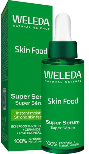 Weleda Skin Food Super Face Serum, Facial Serum with Hyaluronic Acid & Ceramides, Natural Glow Moisturiser, 100% Certified Natural, Organic, Vegan, 30ml