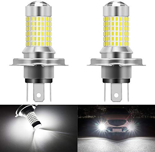 KATUR H4 9003 HB2 Bombillas de luz antiniebla LED 80W 3000LM 6500K Xenón Blanco con proyector para Conducir Luces de circulación Diurna DRL o Luces antiniebla (Paquete de 2)