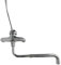 BAGNOCLIC - Mitigeur Mural avec Bec Pivotant Extensible | Idéal pour Cuisines Industrielles et Commerciales | Entraxe Standard 15 cm, Argent, Laiton